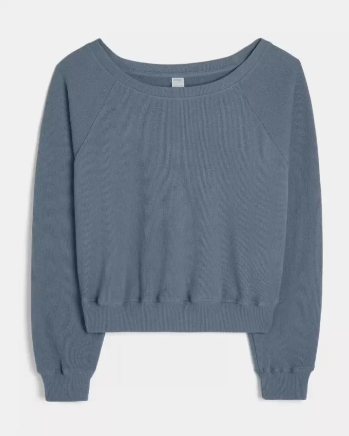 Gilly Hicks Waffle Top z odkrytymi ramionami