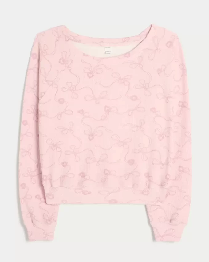 Gilly Hicks Waffle Top z odkrytymi ramionami