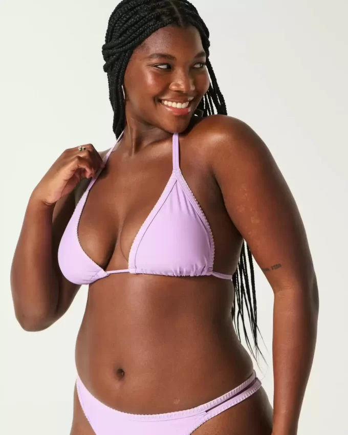 Haftowany trójkątny top bikini Haftowany trójkątny top bikini