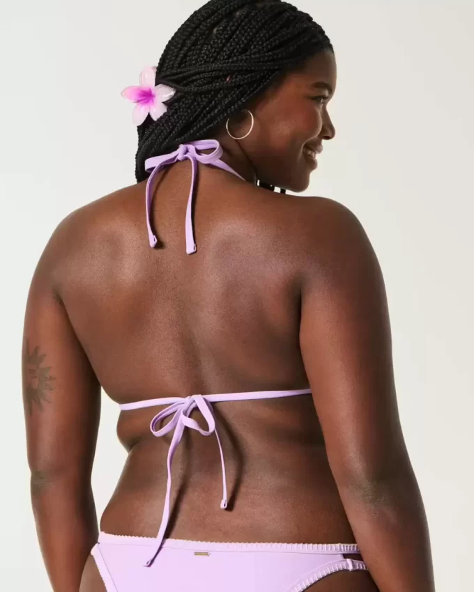 Haftowany trójkątny top bikini Haftowany trójkątny top bikini