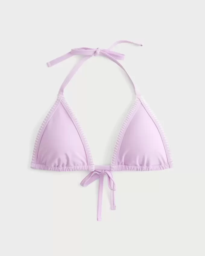 Haftowany trójkątny top bikini Haftowany trójkątny top bikini