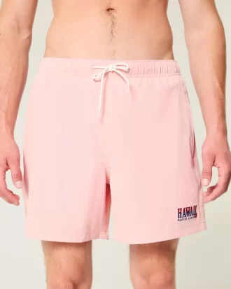 Hawajskie graficzne kąpielówki do połowy uda Hawajskie graficzne kąpielówki do połowy uda