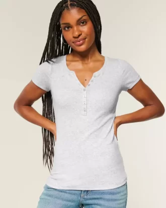 Henley z krótkim rękawem