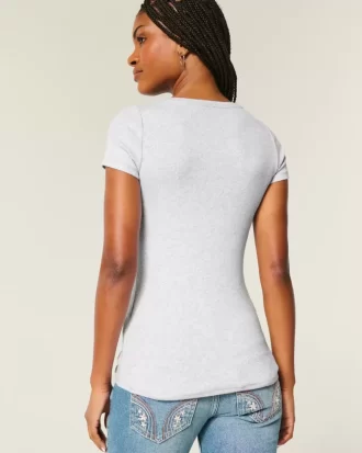 Henley z krótkim rękawem