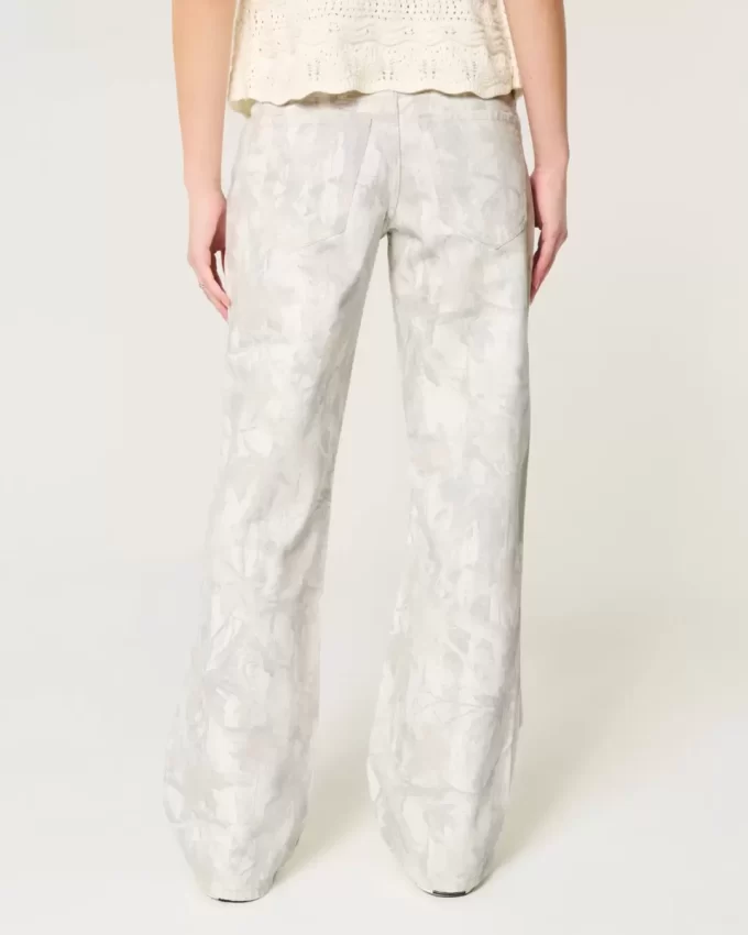 Jeansy Baggy z niskim stanem i wzorem moro Jeansy Baggy z niskim stanem i wzorem moro