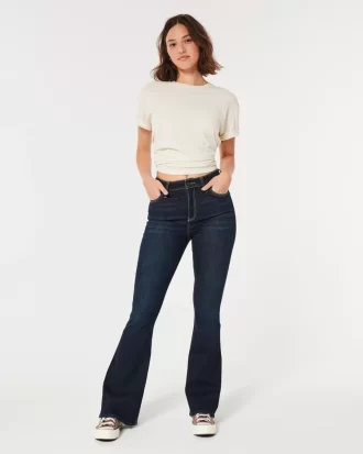 Jeansy Curvy High-Rise Dark Wash Flare Jeansy Curvy High-Rise Dark Wash Flare