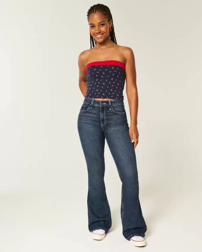 Jeansy Curvy High-Rise Dark Wash Flare