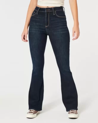 Jeansy Curvy High-Rise Dark Wash Flare Jeansy Curvy High-Rise Dark Wash Flare