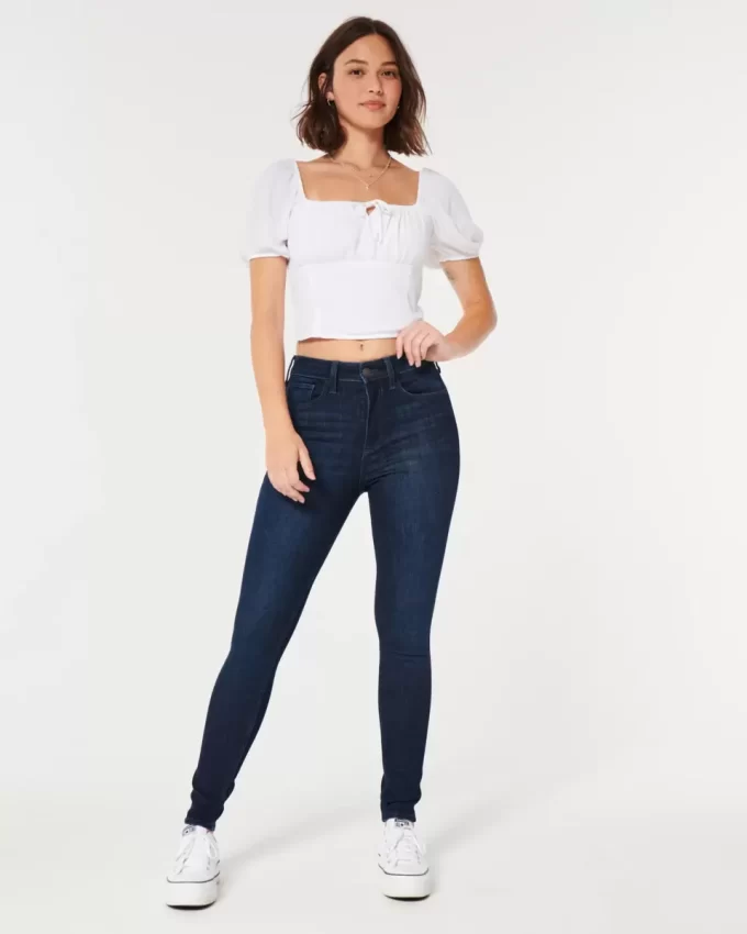 Jeansy Curvy High-Rise Dark Wash Super Skinny Jeansy Curvy High-Rise Dark Wash Super Skinny