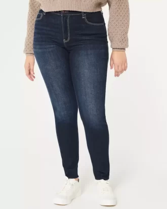 Jeansy Curvy High-Rise Dark Wash Super Skinny Jeansy Curvy High-Rise Dark Wash Super Skinny