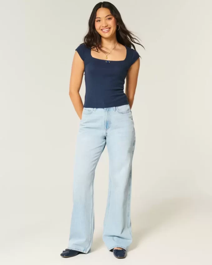 Jeansy Curvy High-Rise Light Wash Baggy Jeansy Curvy High-Rise Light Wash Baggy