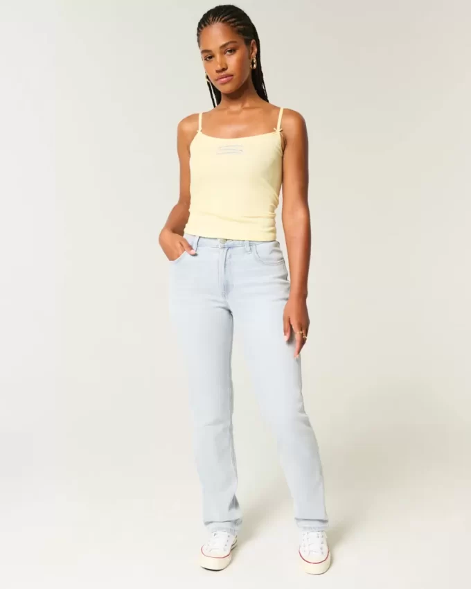 Jeansy Curvy High-Rise Light Wash Straight Jeansy Curvy High-Rise Light Wash Straight