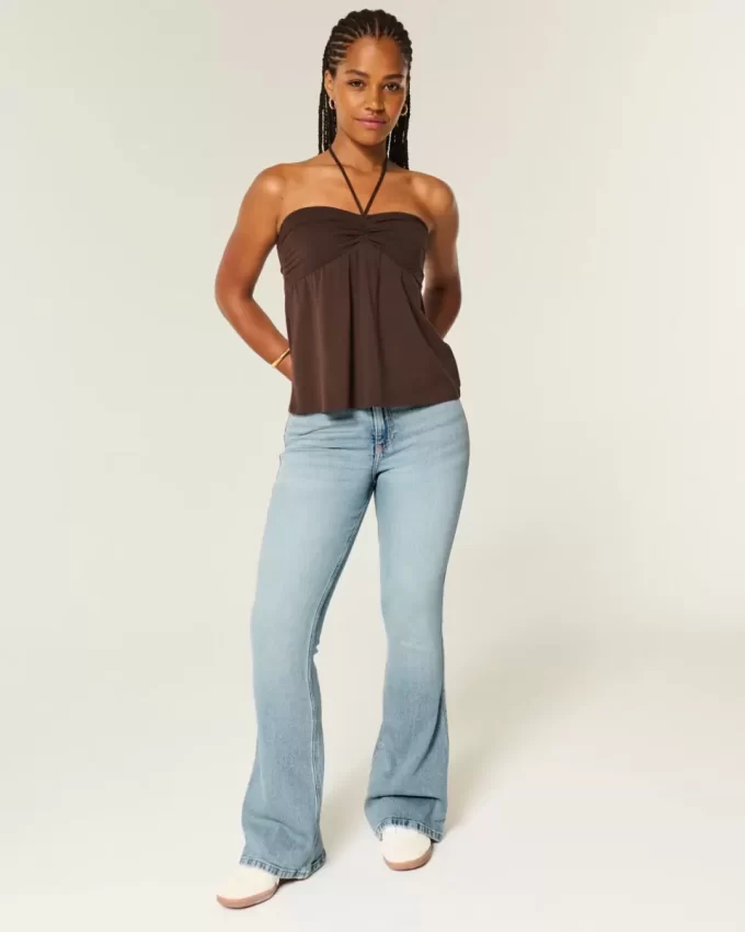 Jeansy Curvy High-Rise Medium Wash Flare Jeansy Curvy High-Rise Medium Wash Flare