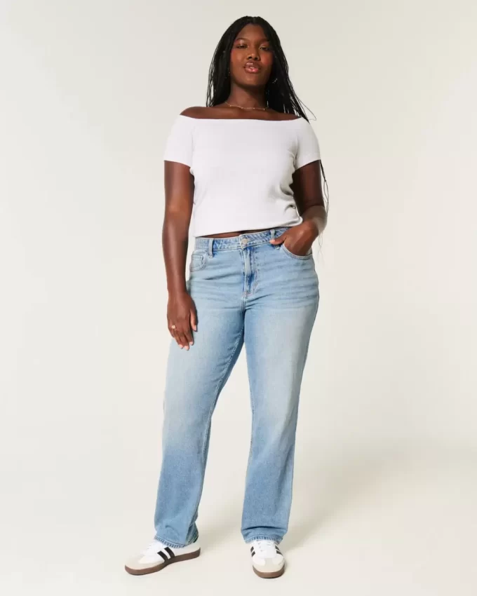 Jeansy Curvy High-Rise Medium Wash Straight Jeansy Curvy High-Rise Medium Wash Straight