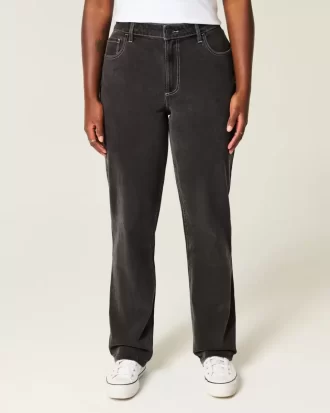 Jeansy Curvy High-Rise w kolorze spranego czarnego, proste