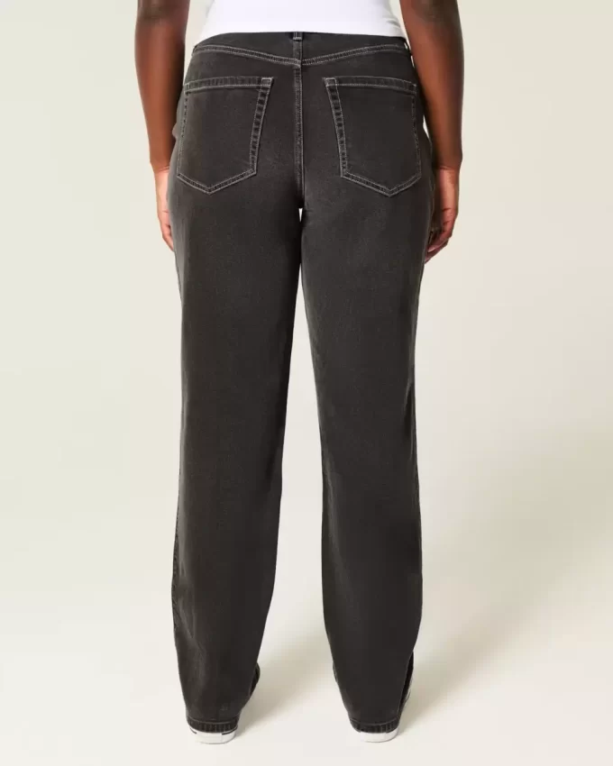 Jeansy Curvy High-Rise w kolorze spranego czarnego, proste