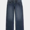 Jeansy Curvy Low-Rise Dark Wash Baggy