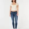 Jeansy Curvy Low-Rise Dark Wash Super Skinny