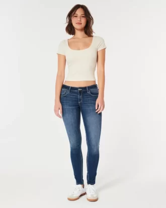 Jeansy Curvy Low-Rise Dark Wash Super Skinny