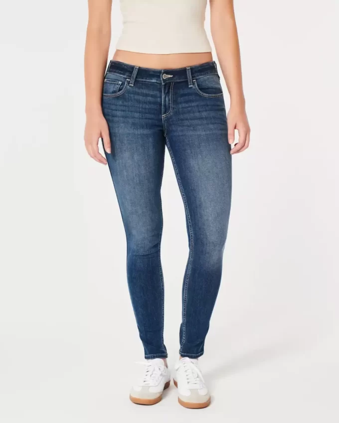Jeansy Curvy Low-Rise Dark Wash Super Skinny