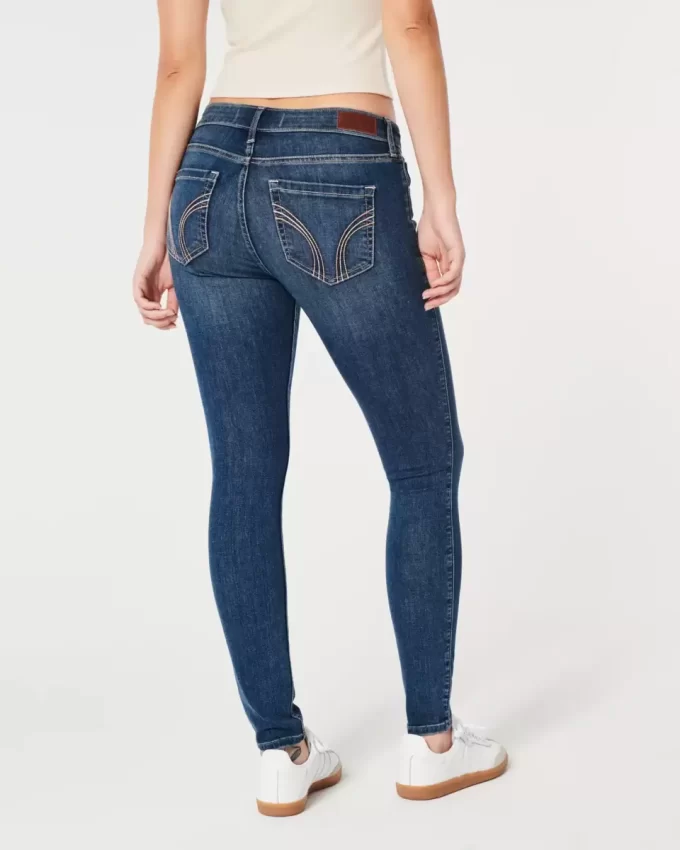 Jeansy Curvy Low-Rise Dark Wash Super Skinny