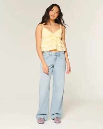 Jeansy Curvy Low-Rise Light Wash Baggy