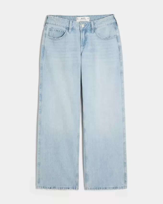 Jeansy Curvy Low-Rise Light Wash Baggy Jeansy Curvy Low-Rise Light Wash Baggy