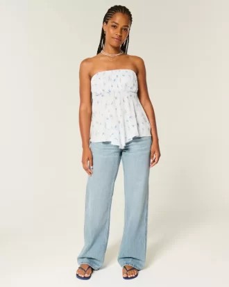 Jeansy Curvy Low-Rise Medium Wash Baggy