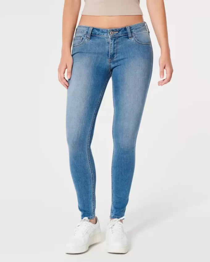 Jeansy Curvy Low-Rise Medium Wash Super Skinny Jeansy Curvy Low-Rise Medium Wash Super Skinny