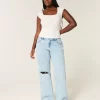 Jeansy Curvy Low-Rise Ripped Light Wash Baggy Jeansy Curvy Low-Rise Ripped Light Wash Baggy