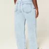 Jeansy Curvy Low-Rise Ripped Light Wash Baggy Jeansy Curvy Low-Rise Ripped Light Wash Baggy