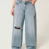 Jeansy Curvy Low-Rise Ripped Medium Wash Super Baggy