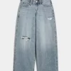 Jeansy Curvy Low-Rise Ripped Medium Wash Super Baggy