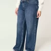 Jeansy Curvy Mid-Rise Dark Wash Baggy Jeansy Curvy Mid-Rise Dark Wash Baggy