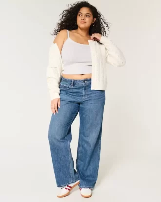 Jeansy Curvy Mid-Rise Medium Wash Baggy