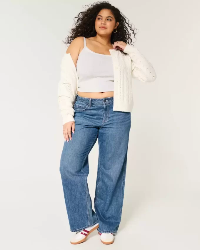 Jeansy Curvy Mid-Rise Medium Wash Baggy Jeansy Curvy Mid-Rise Medium Wash Baggy
