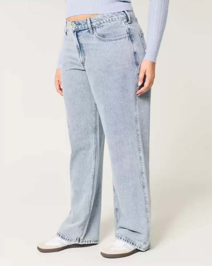 Jeansy Curvy Mid-Rise Medium Wash Baggy Jeansy Curvy Mid-Rise Medium Wash Baggy