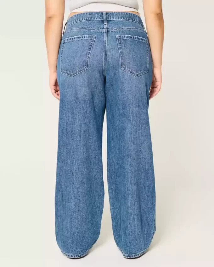 Jeansy Curvy Mid-Rise Medium Wash Baggy Jeansy Curvy Mid-Rise Medium Wash Baggy