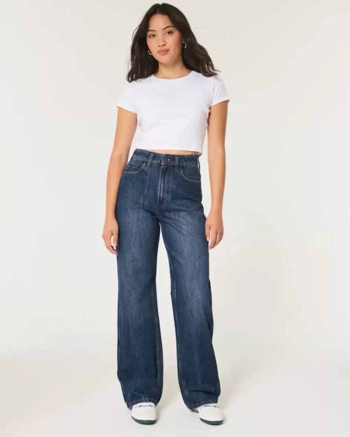 Jeansy Curvy Ultra High-Rise Dark Wash Baggy