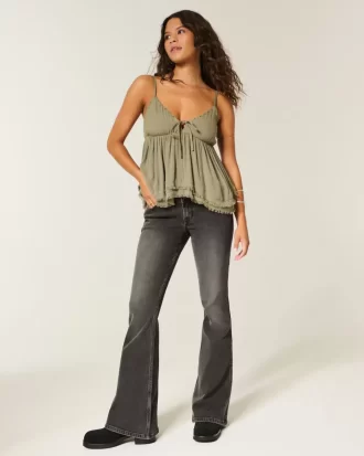 Jeansy dzwony w kolorze czarnym, ultra niskim Jeansy dzwony w kolorze czarnym, ultra niskim