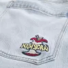 Jeansy Light Wash New York Graphic Super Baggy Jeansy Light Wash New York Graphic Super Baggy