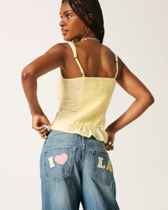 Jeansy Los Angeles Graphic Baggy z niskim stanem i średnim spraniem Jeansy Los Angeles Graphic Baggy z niskim stanem i średnim spraniem