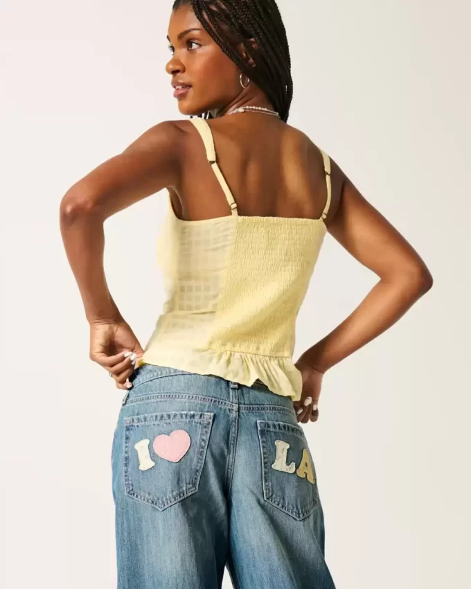 Jeansy Los Angeles Graphic Baggy z niskim stanem i średnim spraniem Jeansy Los Angeles Graphic Baggy z niskim stanem i średnim spraniem