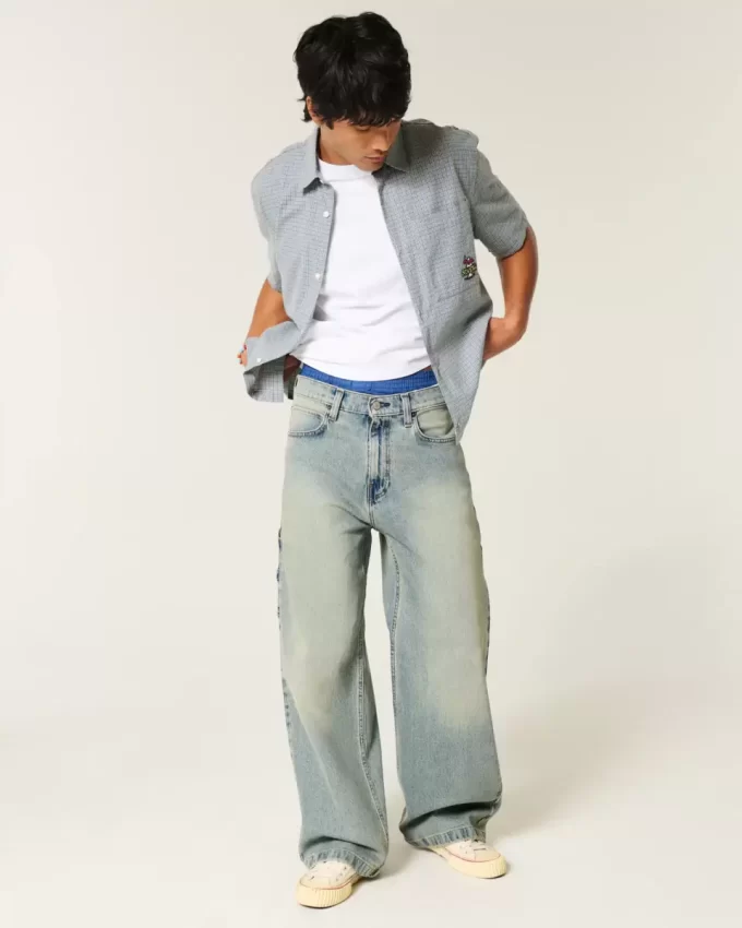 Jeansy malarskie Super Baggy Medium Wash Jeansy malarskie Super Baggy Medium Wash