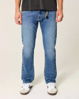 Jeansy Slim Straight w średnim odcieniu