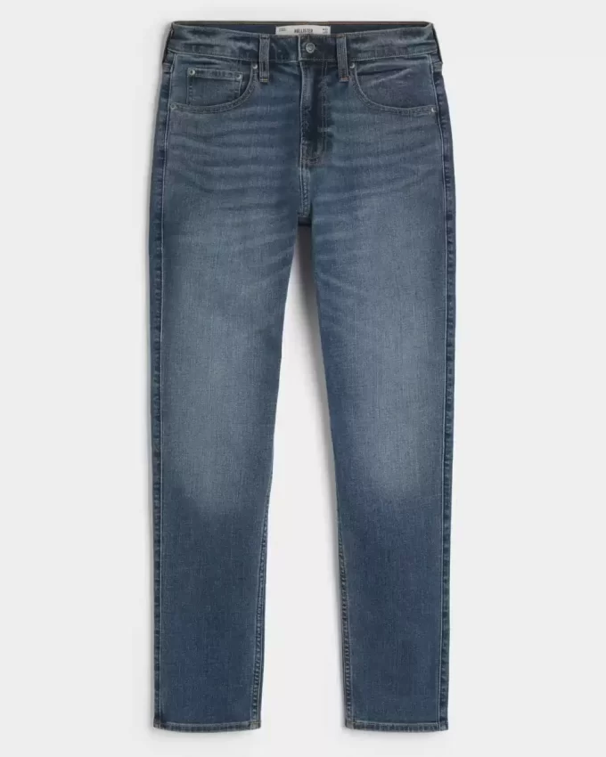 Jeansy sportowe rurki o średnim stopniu sprania