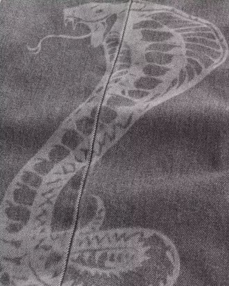 Jeansy Super Baggy z grafiką węża