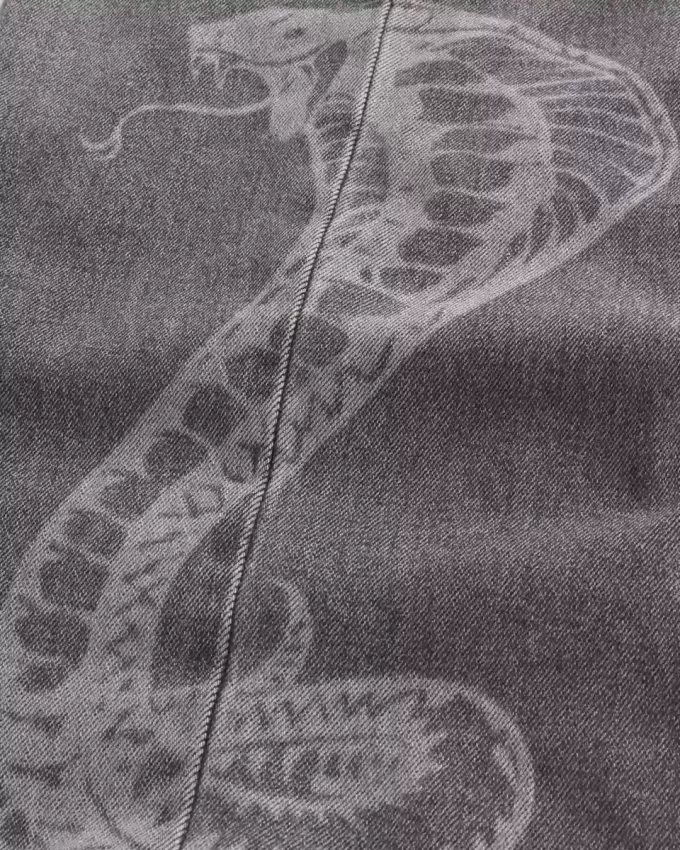 Jeansy Super Baggy z grafiką węża Jeansy Super Baggy z grafiką węża