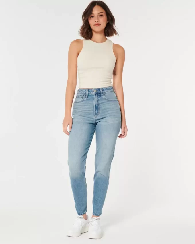 Jeansy typu mom jeans Curvy Ultra High-Rise Medium Wash Jeansy typu mom jeans Curvy Ultra High-Rise Medium Wash