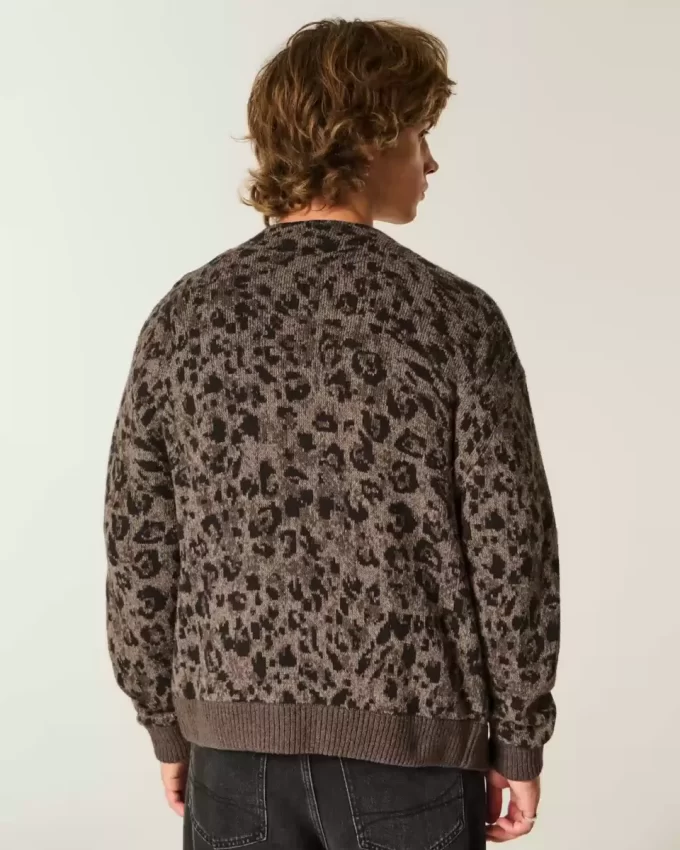 Kardigan w pudełkowy wzór